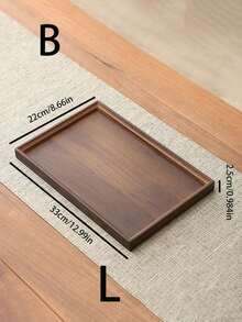 1pc Home Tea Tray For Water Cups, Tea Snacks, Cakes, Tea Set, Rectangular Large Size Fruit And Snack Storage, Suitable For Snacks, Dried Fruits, Fruits, Desserts, Tea Cups, Coffee Cups, Etc. Fashionable Decoration For Dining Table, Kitchen - Walnut - View 11