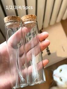 Cat Whisker Collection Jar, Cat Whisker Storage Container, Mini Glass Vase, Elegant Collection Gift For Cat Lovers, Suitable For All Seasons - Multicolor - View 2