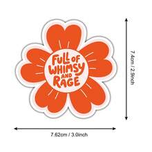 3 Inch 1pc Angry Humorous Aesthetic Sticker, Soft Dreamy Yet Highly Relatable Humorous Design, Suitable For Laptops, Notebooks, Water Bottles, Cups, Journals, Perfect Gift For Students, Teachers, Creative People, Book Lovers And Art Enthusiasts - Multicolor - View 9