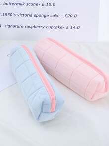 1pc Soft Plush Pencil Case/Cushion/Storage Bag, Designed For Women, Creative Stationery Storage Box, Large Capacity, Cute Cosmetic Bag, Incorporating Japanese Design Style, Back To School Essential; Back To School Supplies, Pencil Case, Backpack - A - View 15