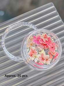 清新碎花美甲飾品 花園迷你五瓣花美甲素材 日系溫柔風 多色可選 約20件裝 天然乾燥花系列 造型略有不同 適用美甲DIY創作 - 彩色 - 查看 13