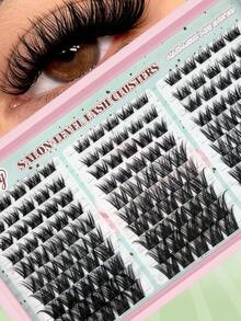 150pcs D-Curl Fluffy Eyelash Clusters,Cartoon Eyelash Clusters, Thick Lashes, Easy To Apply Suitable For Beginners, Create Dramatic Makeup Look, Individual False Eyelash Clusters, Eyelash Clusters - D - View 3