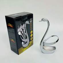 Elegant Swan Shaped Cutlery Holder/Rack, Suitable For Weddings, Holidays And Home Decor. This Beautiful Tabletop Display Stand Is Made Of Alloy And Can Be Paired With A Matching Fork And Spoon Set. - Multicolor - View 15