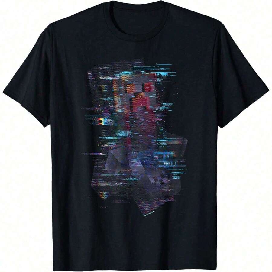 Camiseta con gran logotipo de desfigurado de - Negro - Ver 1