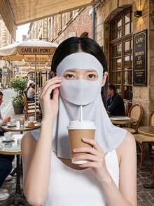 Extended Neck Protection Ice Silk Cooling Sun Protection Face Mask, Full Face And Neck Dual Protection, UPF50+ UV Blocking; Specially Designed For Women, Ice Silk Fabric Breathable And Lightweight, Anti-Fog; Soft, Lightweight And Elastic Fabric, No Pressure Marks When Worn; Adjustable Ear Loops, Comfortable All-Day Wear; Quick-Drying And Sweat-Resistant, Suitable For Driving, Cycling, Gardening, Golf, Hiking, Fishing And Other Outdoor Activities; Breathable And Ventilated Structure, Sun Protection Without Stuffiness; Essential For Outdoor Workers, Travelers And Beach Lovers In Summer; Skin-Friendly And Lightweight, Ideal Choice For Daily Outdoor Sun Protection - Multiple Styles - View 15