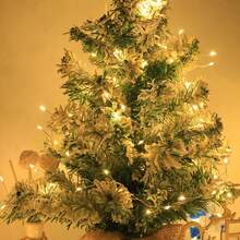 6m-75m LED Cluster String Lights, Silver Copper Wire, Christmas Wreath Lights, Birthday Home New Year Christmas Tree Garden Party Decoration Lights - EU F Type Plug(220-240V) - View 6