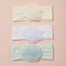 Multi-Pack Multicolor Soft Elastic Baby Headbands, Breathable, Suitable For All Seasons, Great Gift, Perfect For Photos - White, Yellow, Pink, Green, Blue - View 17