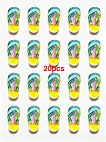 10/20/100 Stücke Sommer Eis Transparent Flip-Flop DIY Zubehör Handgefertigte Materialien Schuhschnallen Wasserflaschen Aufkleber Cremekleber Haarzubehör Harz Charms - Flip-Flops - Übersicht 17