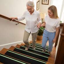 4 Pcs Glow-In-The-Dark Anti-Slip Strip, Suitable For Stairs, Outdoor Steps, And Corridor Treads. Automatically Illuminates At Night For Clear Marking Of Tread Edges. Wear-Resistant, Durable, And Not Easily Detached - A - View 2