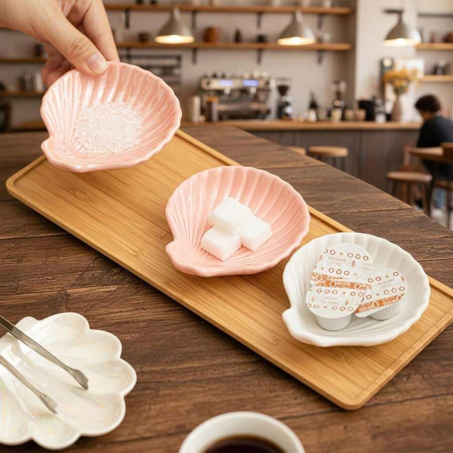 Colorful Shell Ceramic Spoon Holder, Suitable For Stove, Elegant Kitchen Utensil Storage Rack, Heat-Resistant Kitchen Utensil Storage Rack, Can Be Placed On Countertop, Suitable For Bowl And Dish Storage, Ideal Gift For Housewarming And Other Occasions. - Multicolor - View 1
