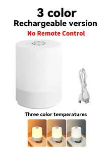 1 pièce Veilleuse LED, Gradation tactile, Interrupteur tactile, Changement de couleur tactile, 3 couleurs/16 couleurs, Lampe de chevet, Alimentée par USB et rechargeable (batterie 800 mAh), Couleur et luminosité de la lumière réglables, Éclairage doux à gradient, Lampe de chevet à commande tactile, Convient pour la nurserie, la chambre à coucher, le couloir, le salon - lampe de chevet - Voir 13