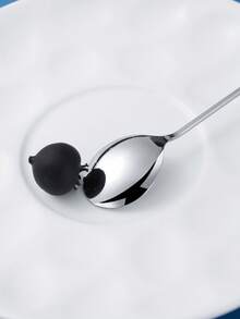 2pcs Stainless Steel Donut Spoon & Fork Set Dessert Spoon Coffee Spoon Fruit Fork Tableware - Multicolor - View 7