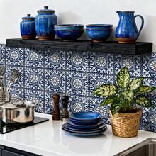 24PCS Peel And Stick PVC Tile Stickers, Different Style Patterns, Waterproof, Oil-Resistant, Stain-Resistant, Removable, No Residue, Suitable For Living Room, Kitchen, Bathroom, Toilet, Home Wall Decoration Renovation, DIY, Matte Texture, Size 10/15/20CM - FHZ-03 - View 6