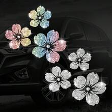 1pc Of Sparkling Floral Car Decals - Reflective Vinyl Stickers For Vehicle Body, Windows, Bumpers & Laptops - one-size - View 13