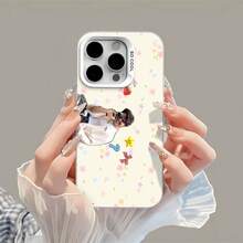 Funda para teléfono con estampado colorido de fresas y estrellas, compatible con Samsung, Apple, VIVO, OPPO, , Transsion, ,  y Honor. Fabricada en TPU, ofrece protección contra golpes y caídas. Un regalo ideal para familiares y amigos. - Blanco - Ver 2