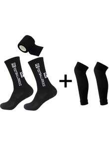 Sports Leg Warmers Set Mid-Calf Football Leg Warmers Shin Guard Leg Warmers Breathable Non-Slip Training Match Professional Sports Gear With Bandage (Multi-Color Optional) - Multicolor - View 3