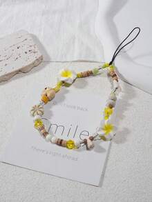夏季时尚手机挂绳，花卉爱心造型钥匙扣，耳机盒吊坠，情人节、生日、送给爱人的理想礼物 - 彩色 - 查看 13