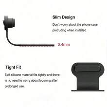 Dust Plug For Phone, Compatible With Apple, Anti-Loss Silicone Data Port Plug, Soft Charging Port Cover - Multicolor - View 5
