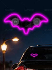 GLANBERT Solar Powered Bat LED Car Light, Wireless RGB Visor Atmosphere Lamp | 100% Solar Powered Bat-Shaped LED Car Lamp. Wireless RGB Ambient Light With Dual Smart Motion Light Sensors & Suction Cup.Festival Decorative Lights - Solar Power + USB Power - View 16