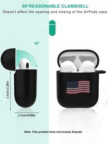 美國國旗黑色耳機保護套，相容 iPhone 第4代/第3代/第2代 - 耳機保護殼 - 黑色 - 查看 4