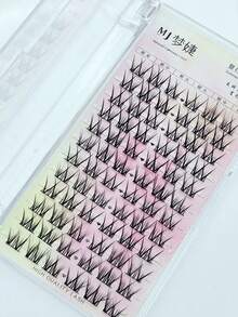 72pcs Natural Small Segmented Single Cluster False Eyelashes, Fluffy Curly Manga Fine Stem Fairy Lashes, Invisible Soft Stem Lightweight Comfortable Non-Irritating, Beginner Slouchy Self-Application Segmented Lashes, Suitable For Daily Light Makeup And Natural Look, Reusable - View 7