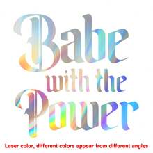 1pc Babe With The Power Car Sticker, Suitable For Car Windows And Bumpers - Powerful Baby - View 8