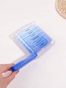 1pc 28 Grid 7 Day Pill Box, Blue Gradient A Weekly Pill Storage Box, Fashion Pill Box For Vitamins, Medicine Storage - Blue - View 5