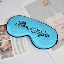 1PC Embroidered Silk Sleep Mask Silk Eye Mask Soft Blackout Blindfold With Adjustable Strap Sleeping Eye Cover Mask For Travel - A - View 12