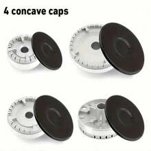4PCS SABAF Gas Burner Caps, Stylish Black Stove Burner Covers, Durable Easy To Clean Gas Cooktop Burner Covers For Home Kitchen - View 8