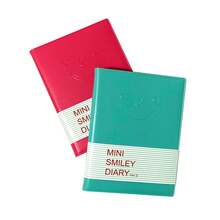1/3pcs Candy-Colored Smiling Face Student Notebook, Thickened, Soft-Cover Portable Notebook, Prize, Cute Mini Journal, Fresh Notebook, Notebook, Diary, Leather Cover Notebook, Essential Notebook For Back-To-School Season - Multicolor - View 2