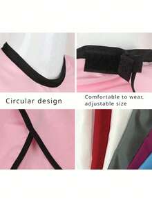 Lightweight Foldable Haircutting Cape, Unisex, Stain-Resistant Portable Hairdressing Robe With Storage Pocket, Professional Hair Styling Cape, Suitable For Home, Dorm, Travel And Salon Use - Multicolor - View 2