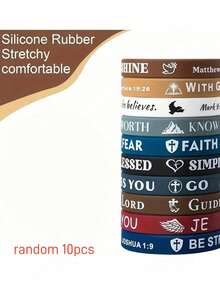 20pcs Silicone Bracelets, Multiple Bright Colors, Comfortable And Lightweight, Unisex Gift, Suitable For Baptism, Carnival, Mother's Day And Graduation Party Favors, Cheap Stuff, Party Decorations Disco, Beauty Essential, Holiday Accessories Bracelet, Party Decorations Summer - Multicolor - View 8