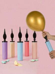 2PCS Portable Manual Balloon Pump, Handheld Inflator For Latex & Foil Balloons, Party Supplies For Birthday Wedding Decorations - View 2