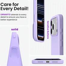 液態矽膠 3 層全包覆軟橡膠手機殼，適用於 iPhone 17 Pro 17 Pro Max 17，清新夏季配色，防震保護殼附防刮微纖維內襯，相容 iPhone 13 11 16 Pro Max 15 14 Plus 12 Mini XS Max 7 8 Plus - 紫丁香色 - 查看 10