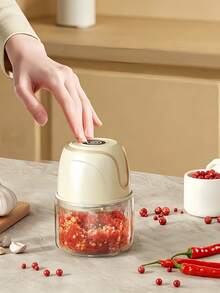 350ml Wireless Mini Electric Meat Grinder, Garlic Puree Grinder, Complementary Food Processor, Portable Charging Automatic Mixer, Suitable For Garlic Puree, Ginger, Minced Meat, Onions, Potatoes, Vegetables, Fruits, Kitchen Essentials - Multicolor - View 13