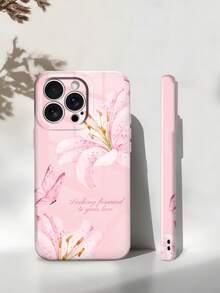 夏季 1 件花卉客製化家人朋友情侶姓名文字防摔透明手機殼，適用於 iPhone 11/12/13/14/15/16/16 Pro/16 Plus/16 Pro Max/17 Pro Max/S26/S25/A56/A55 及其他 Android 機型，送給朋友的禮物 - 彩色 - 查看 8