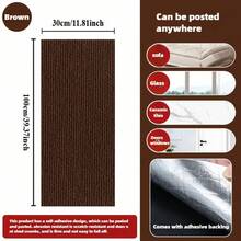 1pc Cat Scratch Sofa Furniture Protector, Self-Adhesive Cat Scratch Pad Protector, DIY Cat Climbing Frame Sofa Protector, Prevent Cat Scratching Furniture, Indoor Cat Supplies - 30*100cm - View 2