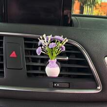 Cute Bellflower Bouquet Car Air Freshener Vent Clip, Mini Artificial Flower, For Car Vent Decoration, Car Interior Dashboard Decor Accessory - Bouquet Air Vent Clip - View 7