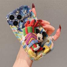 Disney Mickey Mouse Phone Case, Plush Style With Gift Boxes & Disney Logo Print, Shockproof Protective Cover, Compatible With IPhone 17/16/15/14/13/12/11 Pro, Perfect Gift For Birthdays & Holidays - White - View 4