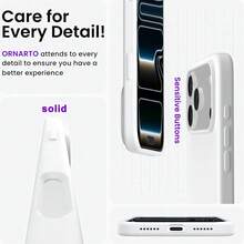 液態矽膠 3 層全包覆軟膠手機殼，適用於 iPhone 17 Pro 17 Pro Max 17，清新夏季配色，防震保護殼附防刮微纖維內襯，相容 iPhone 13 11 16 Pro Max 15 14 Plus 12 Mini XS Max 7 8 Plus - 純白 - 查看 10