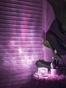 Vortex Water Ripple LED Projector Lamp - Dynamic Flame & Starry Sky Projection Atmosphere Light, USB Powered Cube Lamp, Remote Dimming, Suitable For Bedroom, Living Room And Cafe Decoration, Multi-Scene Application - Water ripple - View 8