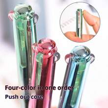 4-Color Ballpoint Pen (Black, Blue, Red, Green), Equipped With High-Quality Pen Tips, Smooth Writing, Perfect For Writing, Marking And Note-Taking, Ideal For Office And Study Use - Laser Version - View 3