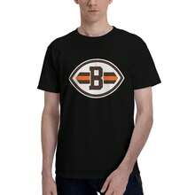 Cleve-Land-Br-Owns Men's T-Shirt, Soft And Stretchy Cotton, Round Neck, Comfortable Slim Fit, Breathable And Durable, Basic For Everyday Wear, Office Or Casual Outings - 黑色 - 查看 4
