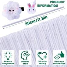 White Encrypted Pipe Cleaner Sticks, Creative Handmade DIY Party Decoration, Includes Iron Wire Buds, Suitable For Classroom Decoration, Office Supplies, World Cup Handmade Decoration, Home Decor, Graduation Gifts, Friends Gifts - Multicolor - View 11