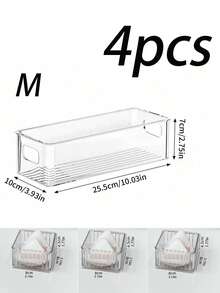 1pc PET Food Storage Box, Minimalist Clear Food Storage Box For Home - Clear - View 12