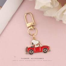 Internet Celebrity Cartoon Snoopy Keychain Pendant Couple Car Bag Pendant Claw Machine Small Gift [Randomly Emit Colors] - View 9