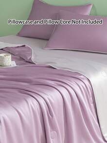 1pc Lightweight Luxury Quilt, Suitable For All Seasons, Thin, Washable, Durable Comforter - Lilac Purple - View 13