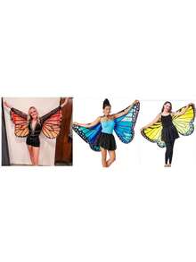 Disfraz de Mariposa Monarca para Adulto con Capa de Alas Talla Única para Halloween Fiesta - Morado - Ver 6