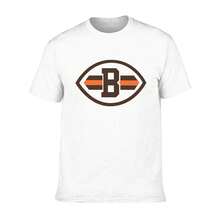 Cleve-land-Br-owns Camiseta Hombre Algodón Suave y Elástica Cuello Redondo, Corte Ajustado Cómodo, Transpirable y Resistente Básica para Diario, Oficina o Salidas Casuales - Blanco - Ver 7