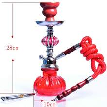 Arabic Hookah Factory, Single-Tube Hookah With Small Glass Container - Black - View 4